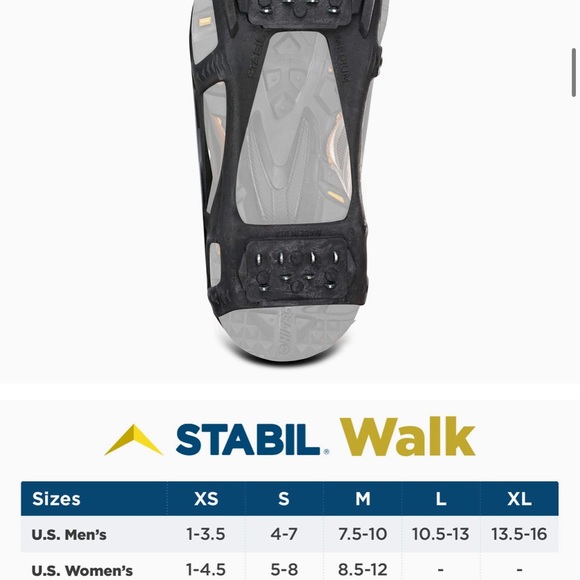 STABILicers Walk Traction Cleat for Walking on Snow and Ice (1 Pair) - Picture 4 of 8